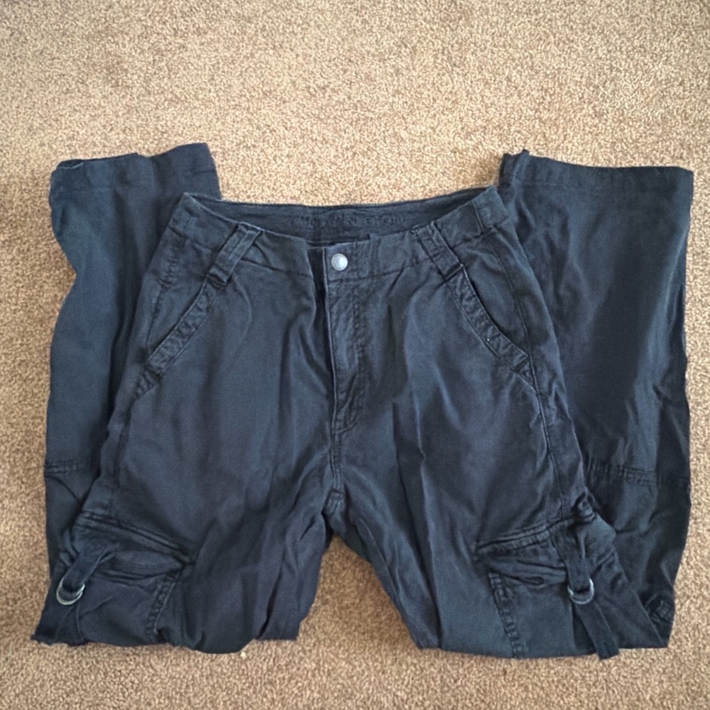 American Eagle Black Baggy Cargo Pants